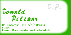 donald pilipar business card